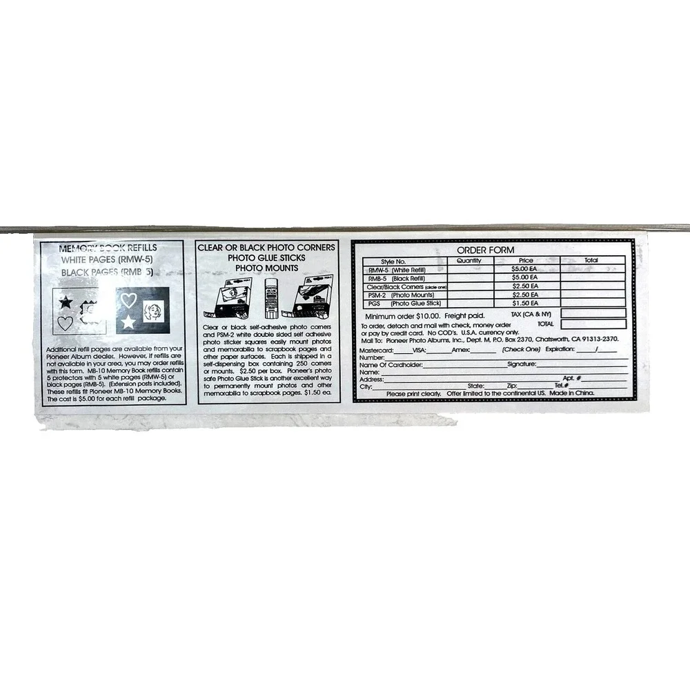 Pioneer Photo Album Extra Sleeves E-Z Load 12